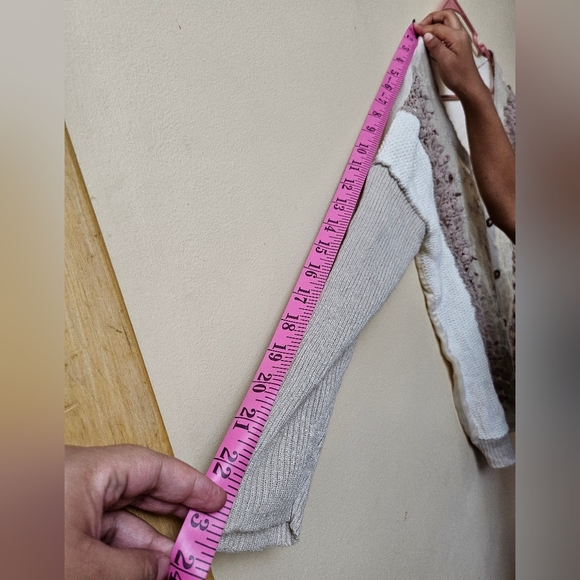 BKE Women’s Cream Crochet Textured Lace Knit Button Up Sheer Cardigan Sweater M - Picture 10 of 10